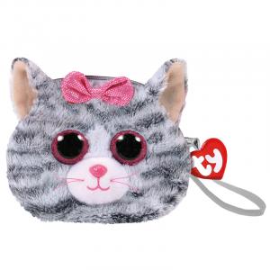 Ty Серый кот Chichi кошелек для монет кукла плюшевая кукла высота 10,5 см