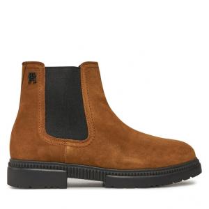 Вьетнамки Tommy Hilfiger Chelsea Casual Cleated Suede Chelsea FM0FM05037 Coconut Grove GVQ, коричневый
