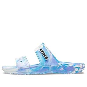 Тапочки classic clog marble beach white blue slippers 'white blue' Crocs, белый