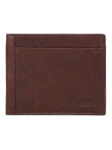 Мужской кожаный складной кошелек Fossil коричневого цвета ML3899200