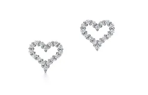 TIFFANY & CO. Платиновые бриллиантовые серьги Women's Silver
