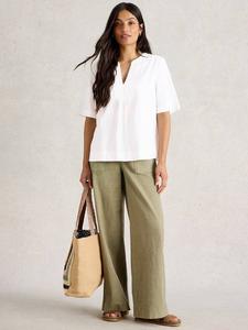 Топ из льняной смеси Ash с вискозой LENZING ECOVERO White Stuff