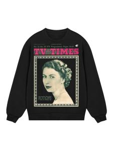 Толстовка F4NT4STIC TV Times Queen Elizabeth II 1957 Cover, черный