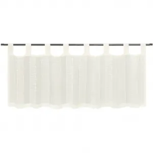 Занавеска Willi с петлями, 1 шт., размер ВxШ: 150x50 см, с измятой полосатой отделкой Gerster, Natur