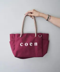 Сумка-шоппер из полиэстеровой ткани с логотипом Coen (размер M), цвет Red