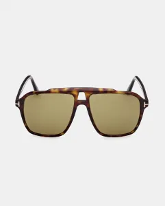 Мужские квадратные солнцезащитные очки из ацетата Tom Ford, зеленый
