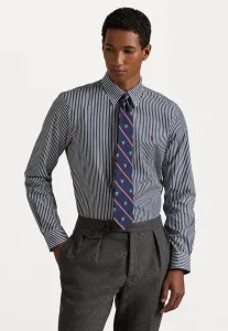 Рубашка из полосатого эластичного поплина, сшитая на заказ. Polo Ralph Lauren, Newport Navy/White