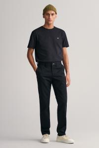 Брюки-чиносы Gant приталенного кроя из хлопкового твила GANT, черный