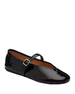 Женские туфли-мэри-джейн из искусственной лакированной кожи с рельефным рисунком Coach, черный