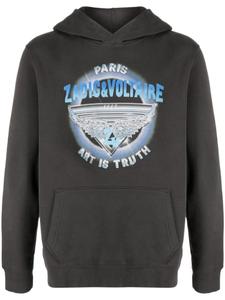 Худи из смесового органического хлопка с логотипом Zadig&Voltaire, серый