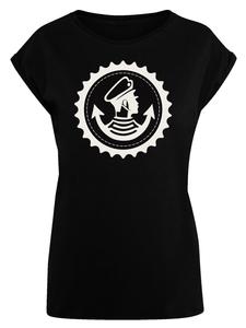 Футболка с удлиненными плечами Knut and Jan Hamburg черного цвета F4NT4STIC