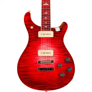 Электрогитара PRS Private Stock McCarty 594 с P90, верх из кудрявого клена, задняя дека из африканского ленты махагони, накладка грифа из кудрявого клена с рисунком, гриф Vintage, Blood Red Glow
