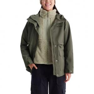 Columbia Женская зеленая непромокаемая ветровка для походов, Green