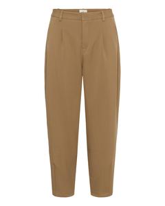 Зауженные брюки со складками спереди Kaffe, светло-коричневый