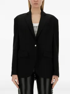 Однобортный пиджак на пуговицах Moschino Jeans, черный