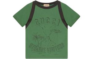 Детская футболка GUCCI, зелёная