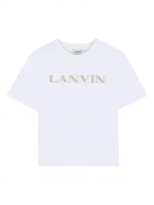 Футболка с вышивкой Lanvin Enfant, белый