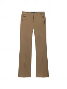 Расклешенные брюки на пуговицах Luisa Cerano, коричневый