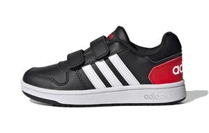 Баскетбольные кроссовки Hoops 2.0 для детей PS Low-top, черные/белые/красные Adidas Neo