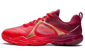 Кроссовки для бадминтона Chameleon 6.0 унисекс с низким верхом, огненно-красные/велосипедные красные Lining