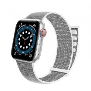 Penc Iwatch Часы Strap Apple Compatibility Nylon Material 49mm, Two sections of nylon velcro-strap strap [sea shell color]
