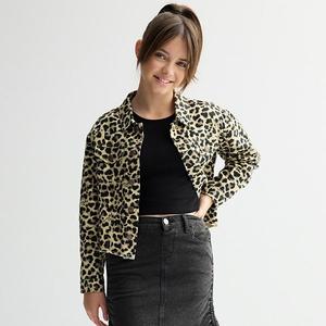 Джинсовая куртка с принтом гепарда для девочек 7-18 лет Limited Too