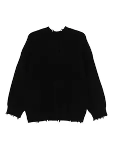 Свободный свитер с эффектом потертостей Simkhai, черный