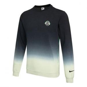 Толстовка Men's Nike Logo Gradient Printing Round Neck Black, черный