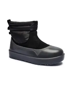 Мужские зимние ботинки Ugg комбинированные с замшей, черный