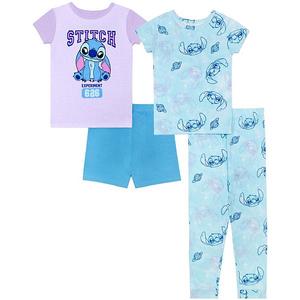 Детский пижамный комплект disney’s lilo & stitch "stitch 626" 4-pc для девочек 6-10 лет Licensed Character