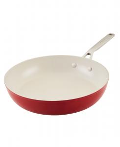 Керамическая сковорода с антипригарным покрытием, 12,25 дюймов KitchenAid, Empire Red