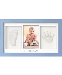 Набор для создания отпечатков ручек и ножек для младенцев Duo, набор для создания отпечатков ручек и ножек младенцев, фоторамка для новорожденного, сувенир для новорожденной мамы Keababies, cornflower