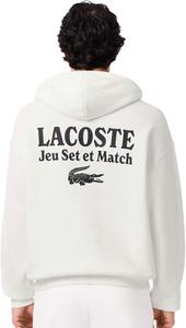 Мужская толстовка Lacoste (официальная) Jeu Set et Match с принтом на спине, белый