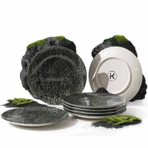 Набор тарелок KONSIMOВ 6-tlg Dessertteller MERCURO, серый - фарфор - 20 x 1 x 20 см