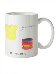 Детская кружка для тостов и джема, без преувеличения, белого цвета. Mr. & Mrs. Panda