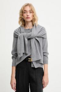 Кардиган из мериносовой шерсти с шалью Answear.Lab, серый