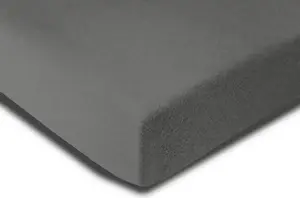 Зимняя простыня на резинке, пушистая, теплая, термофлисовая, мягкая, размер: 180х200 см - 200х220 см, пружинный блок, цвет: серый One-Home