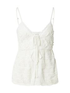 Вязаный топ HOLLISTER, белый