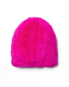 Меховая шапка рекса цвета фуксии Maximilian