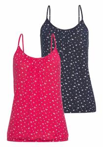 Топ LASCANA Spaghetti, цвет navy, pink