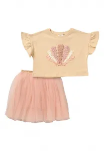 Юбка-Поло из ткани мушель Miss, Beige Rosa C