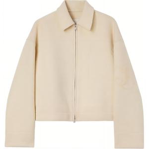 JIL SANDER Джакет с логотипом из чистой шерсти, Light Beige