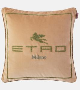 Подушка из хлопка и шерсти с логотипом Sponge Etro, Sabbia