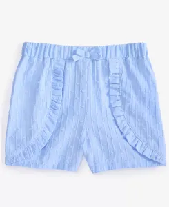 Детские хлопковые шорты с застежкой и горошком First Impressions, синий