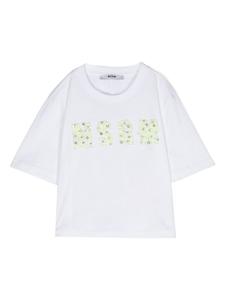MSGM Kids футболка с логотипом, белый