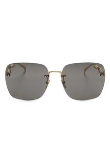 Gucci Eyewear square-frame солнцезащитные очки, золотой