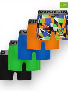 Vingino Комплект из 5 штук: боксерские шорты черного, синего и зеленого цвета