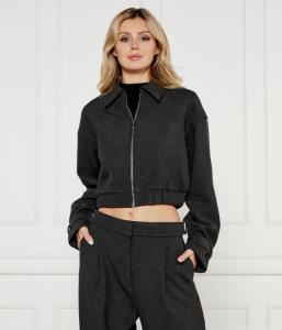 Куртка женская Hugo укороченная с длинными рукавами, серый