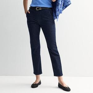 Женские джинсовые брюки прямого кроя на резинке Croft & Barrow, Rinse Wash