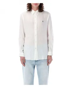 Льняная рубашка, сшитая на заказ Ralph Lauren, белый